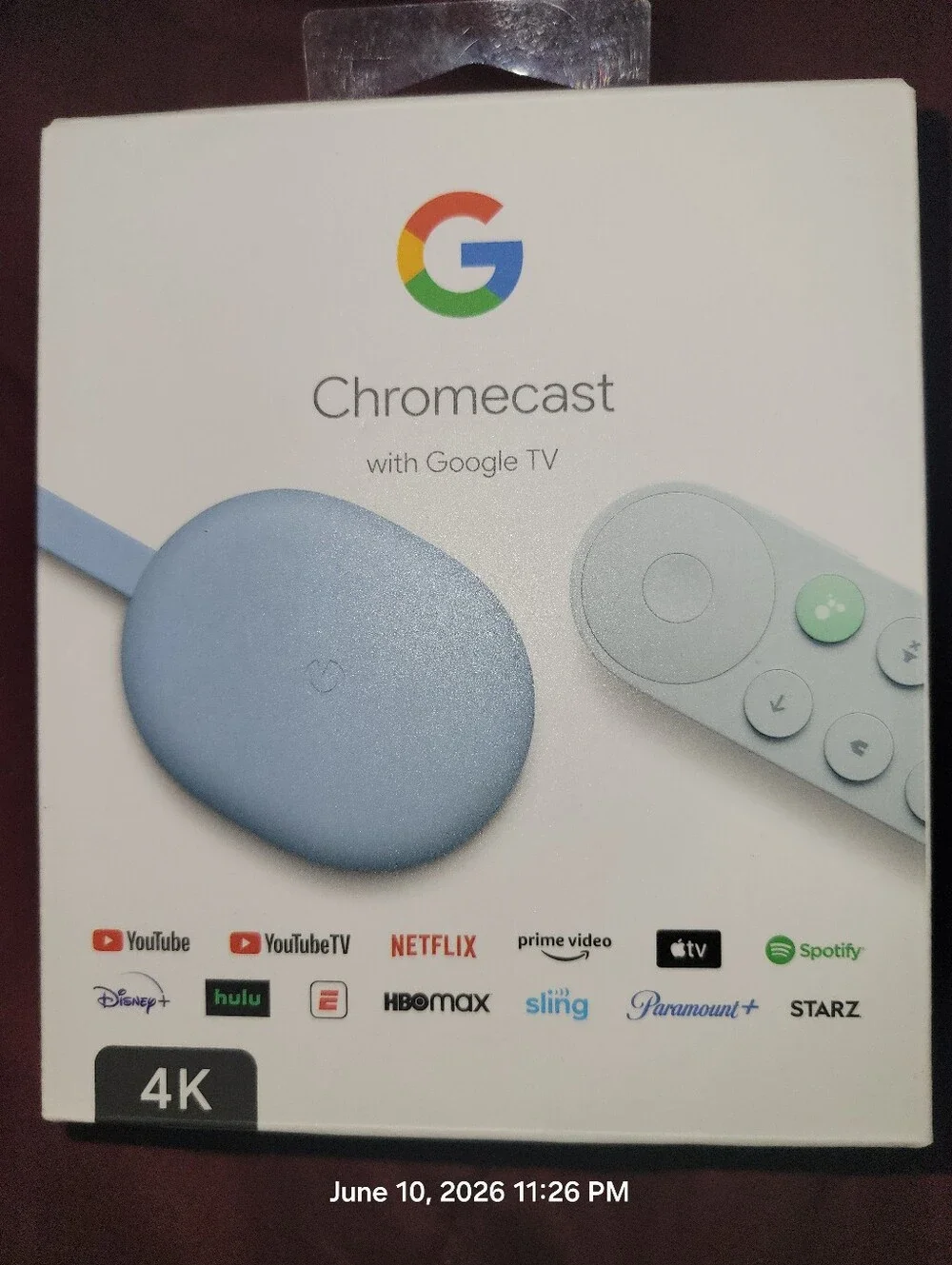 Google Chromecast with Google TV - Light Blue Streaming Device